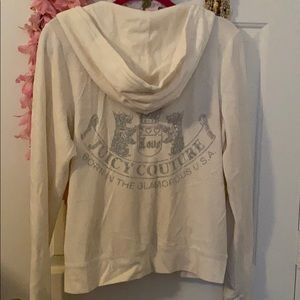 NEW Juicy Couture Cream velour hoodie